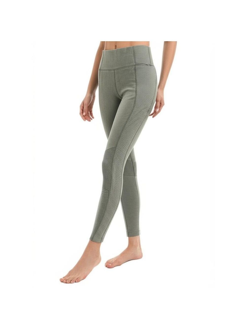 NWT Aerie OFFLINE Womens XS Faded Olive Green High Waisted Ribbed Leggings
